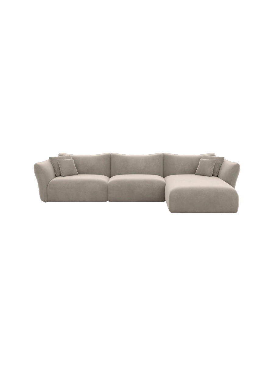 
4-Sitzer Design Ecksofa „Mareno“ mit Samtbezug - Samtbezug Königsblau / Eckteil links