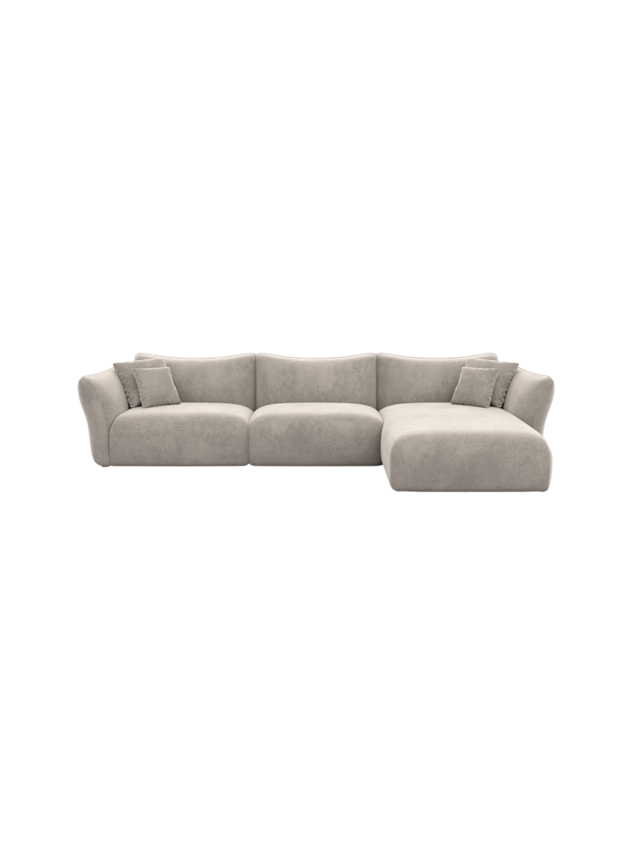 
4-Sitzer Design Ecksofa „Mareno“ mit Samtbezug - Samtbezug Königsblau / Eckteil links