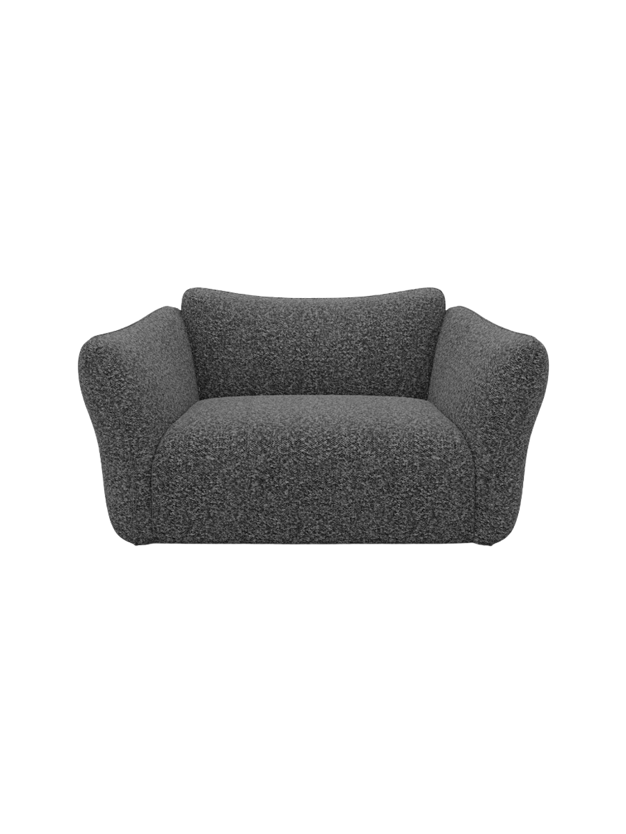 
Design Loungesessel „Mareno“ mit Bouclé-Bezug - Bouclé Graphit