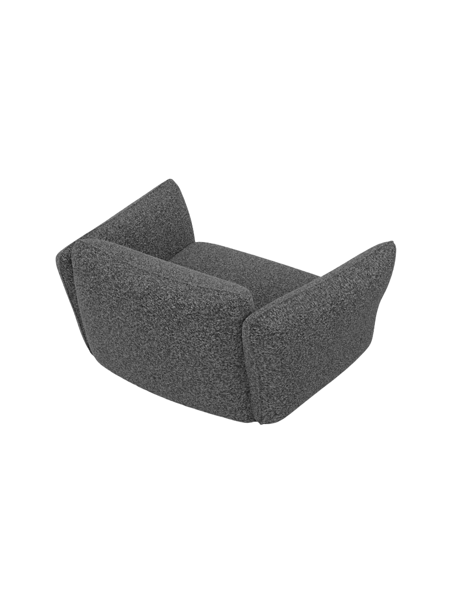 
Design Loungesessel „Mareno“ mit Bouclé-Bezug - Bouclé Graphit