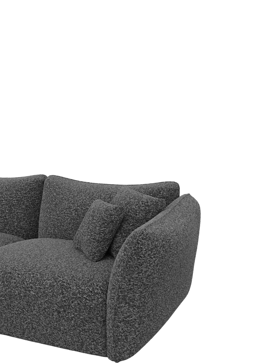 
Design Loungesessel „Mareno“ mit Bouclé-Bezug - Bouclé Graphit