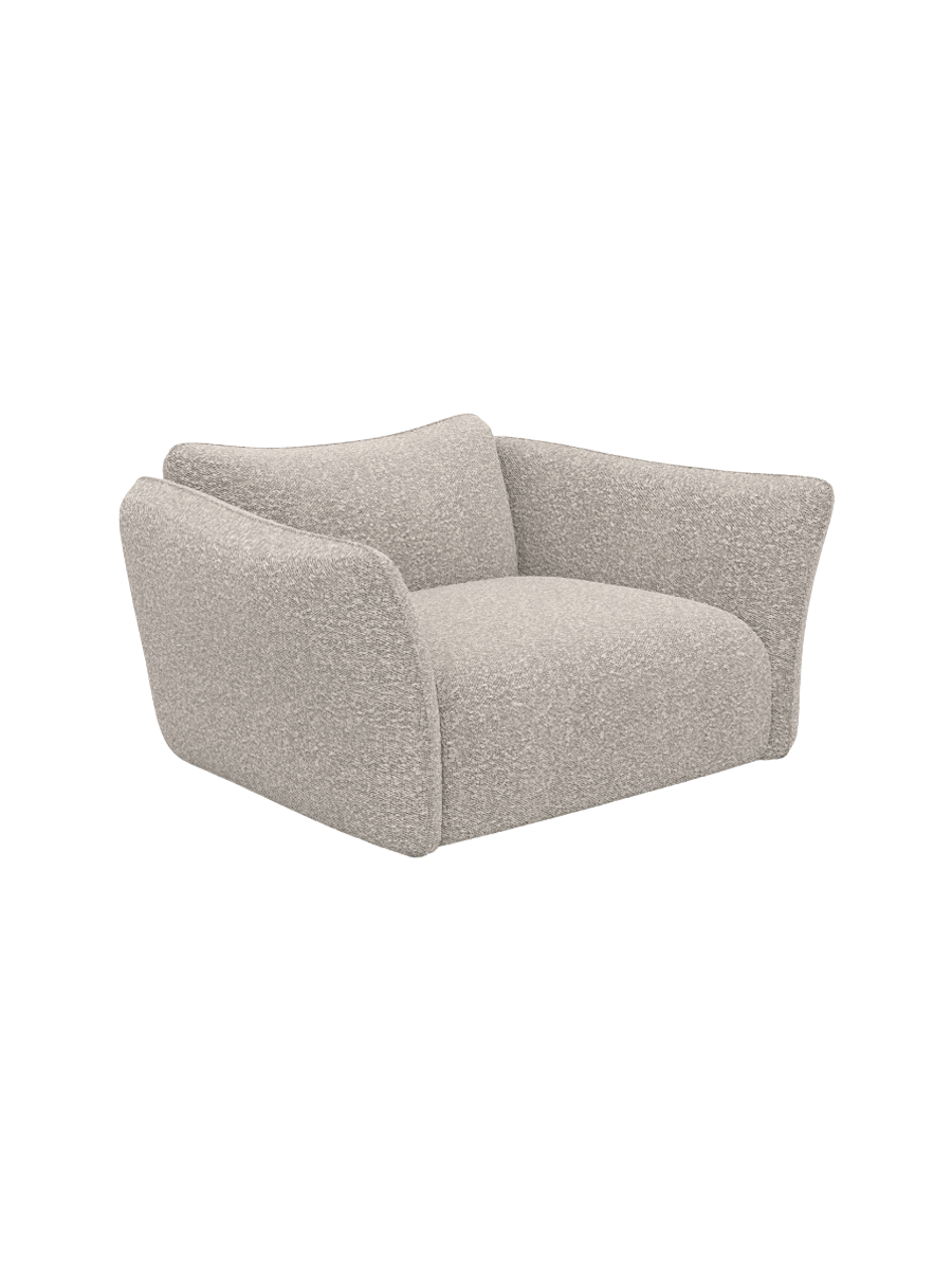 
Design Loungesessel „Mareno“ mit Bouclé-Bezug - Bouclé Graphit