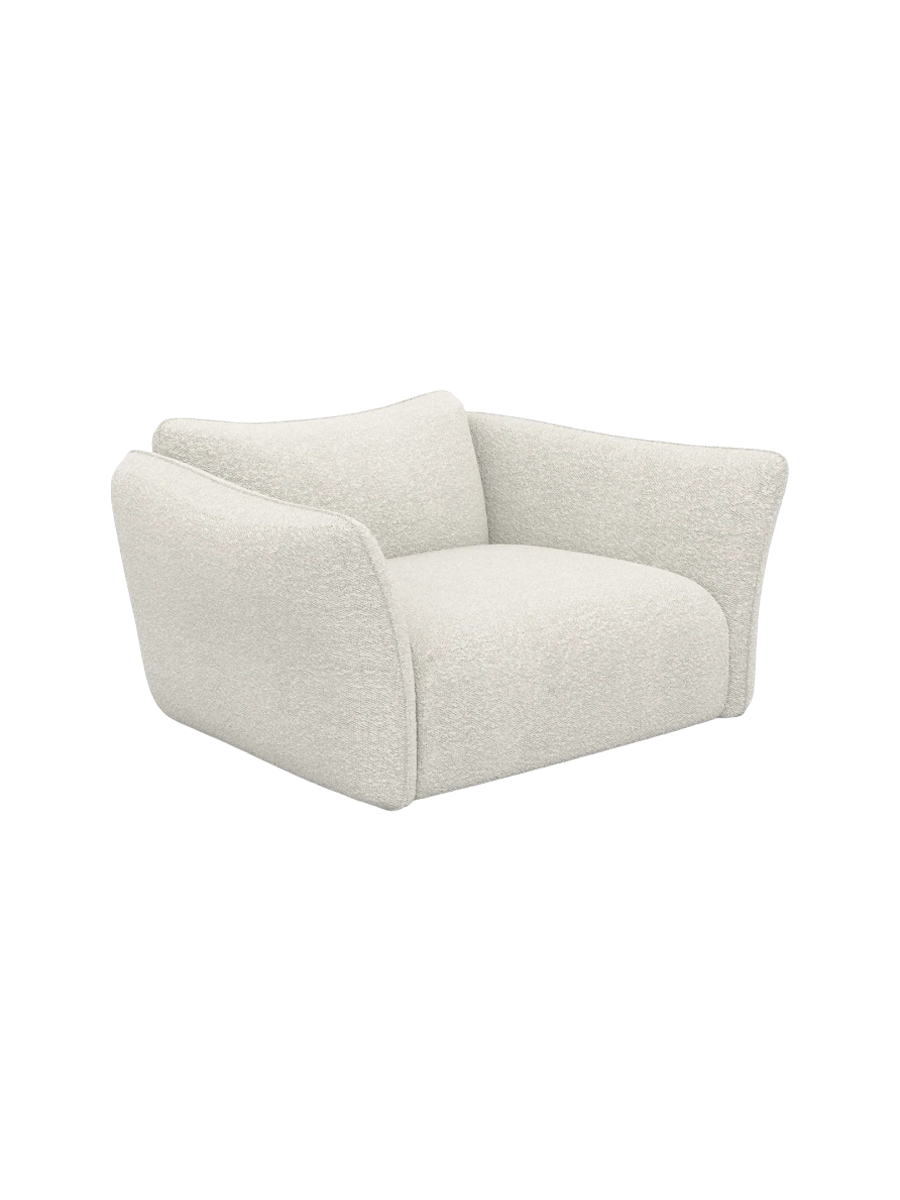 
Design Loungesessel „Mareno“ mit Bouclé-Bezug - Bouclé Graphit