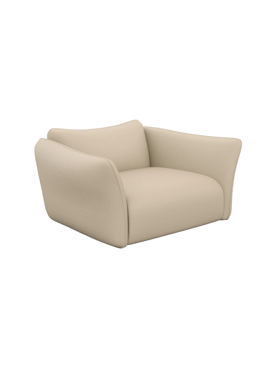 
Echtleder Design Loungesessel „Mareno“ - Echtleder Beige