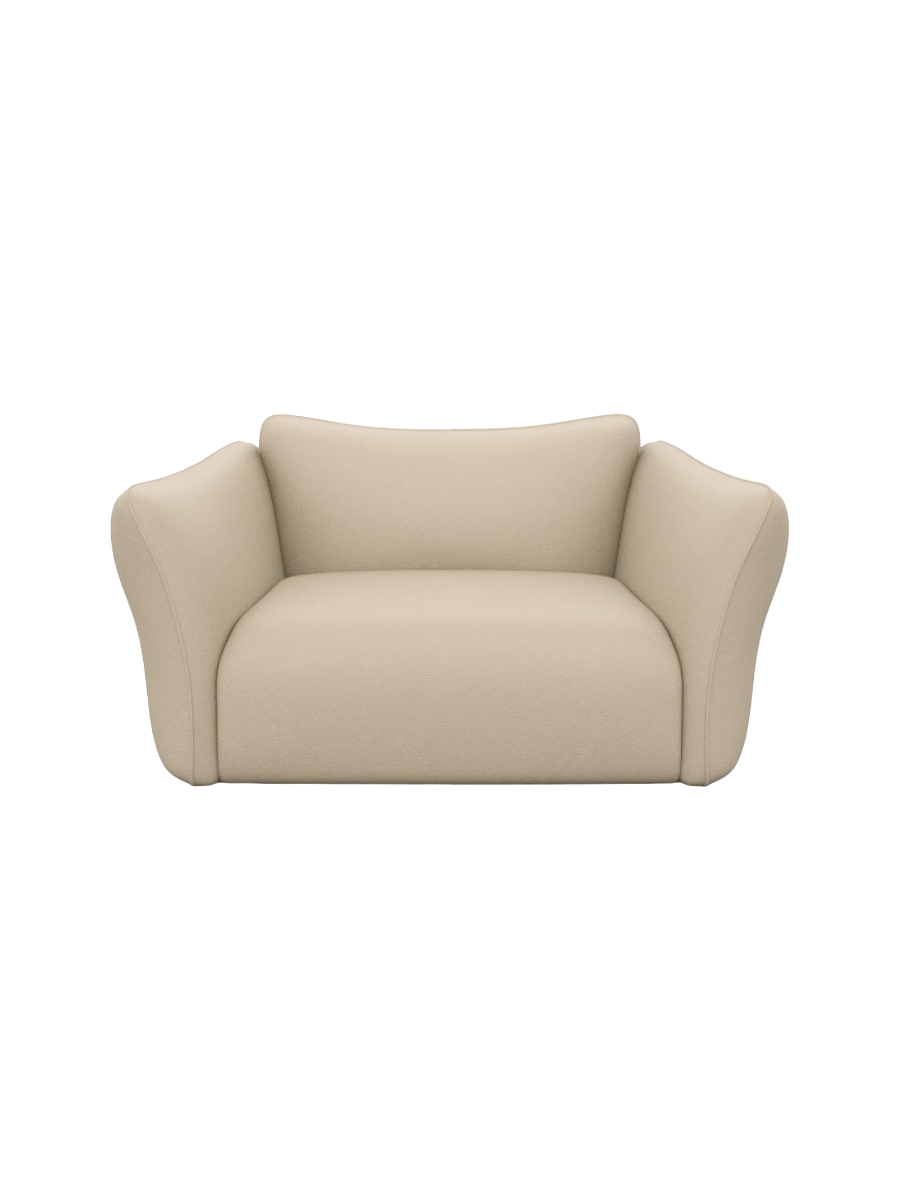 
Echtleder Design Loungesessel „Mareno“ - Echtleder Beige