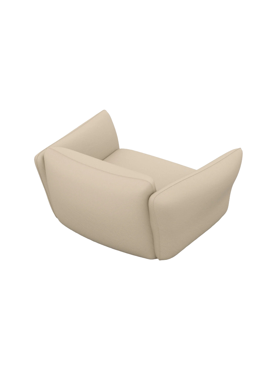 
Echtleder Design Loungesessel „Mareno“ - Echtleder Beige