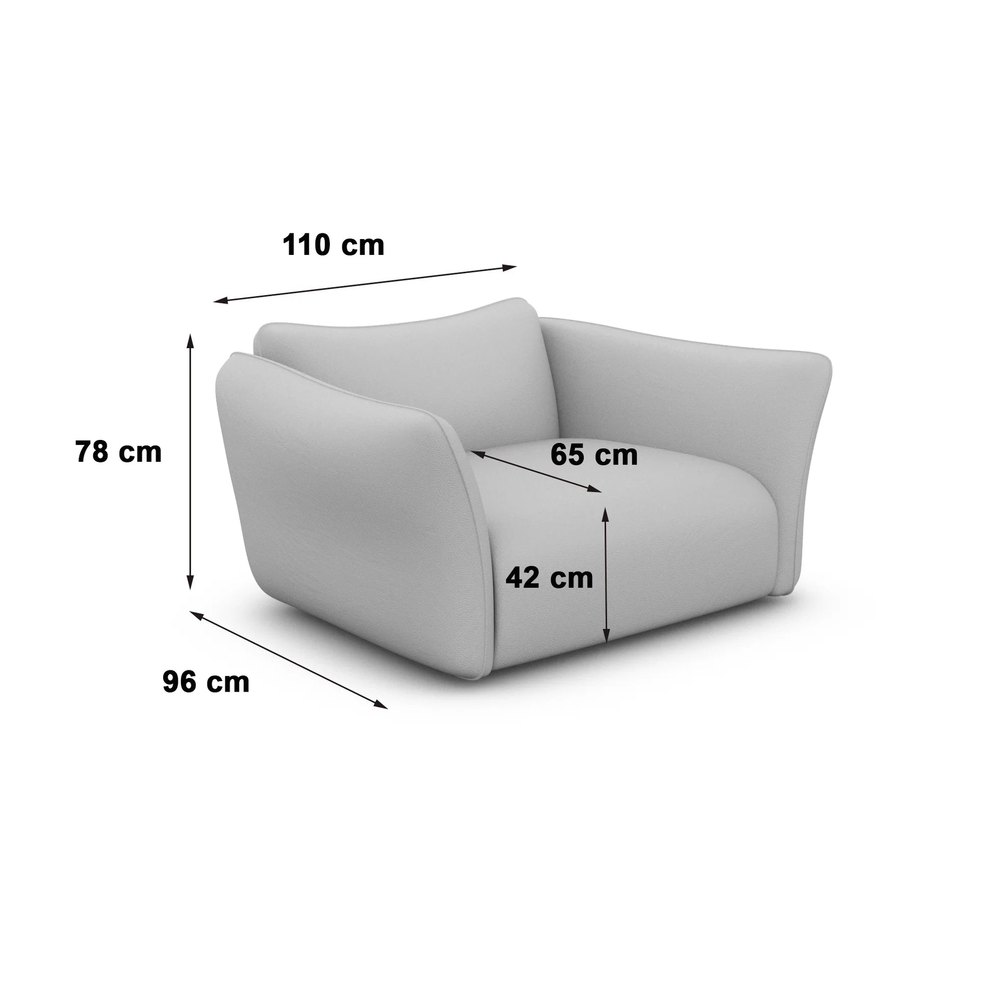 
Echtleder Design Loungesessel „Mareno“ - Echtleder Beige