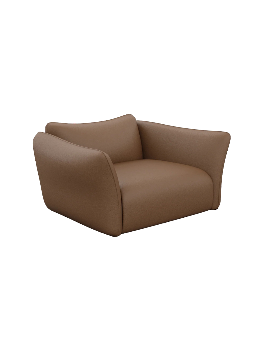 
Echtleder Design Loungesessel „Mareno“ - Echtleder Beige