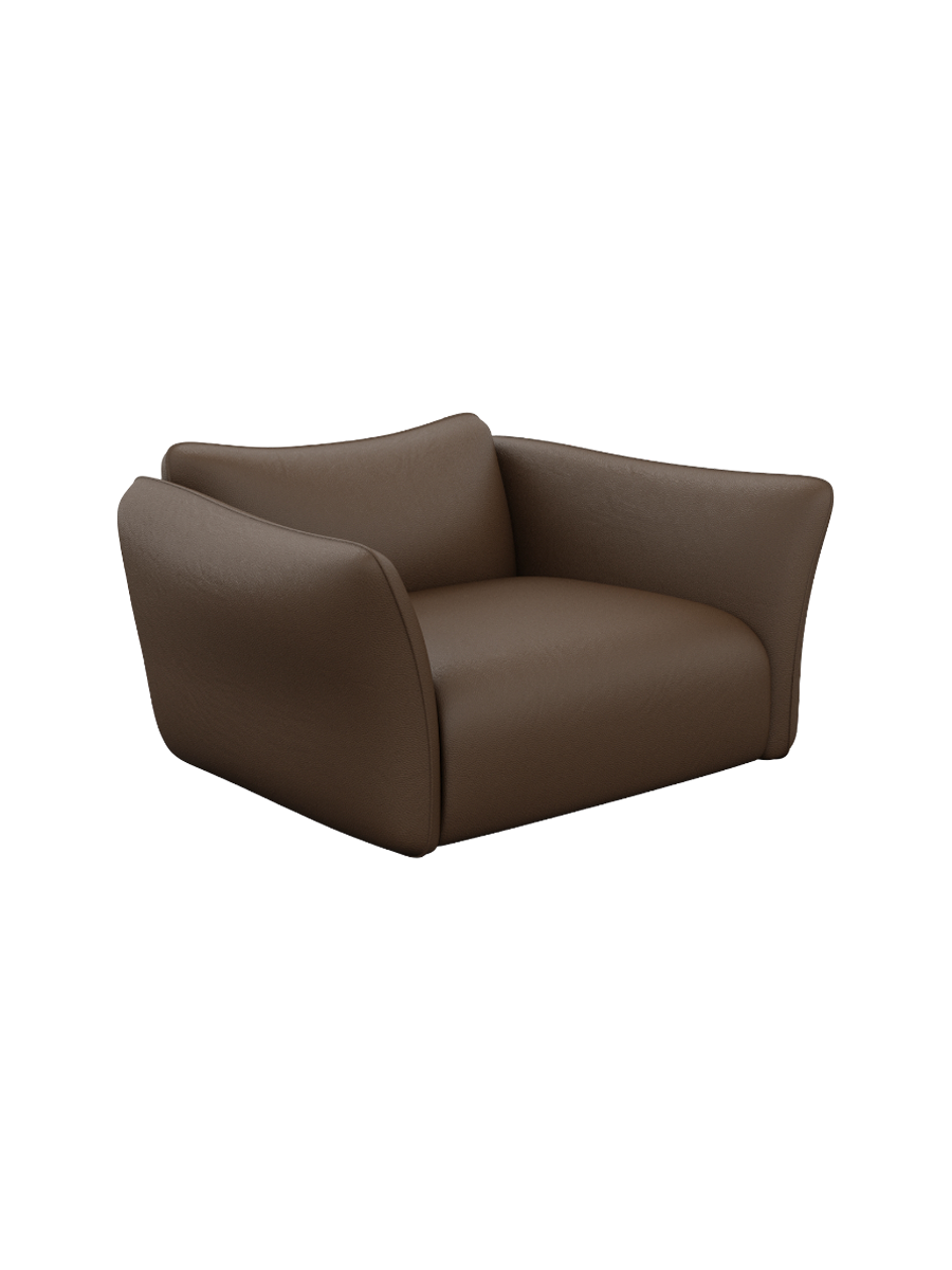 
Echtleder Design Loungesessel „Mareno“ - Echtleder Beige