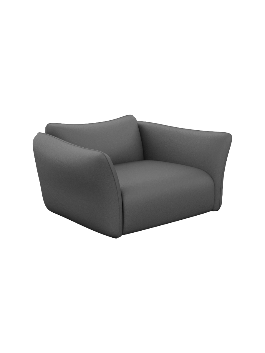
Echtleder Design Loungesessel „Mareno“ - Echtleder Beige
