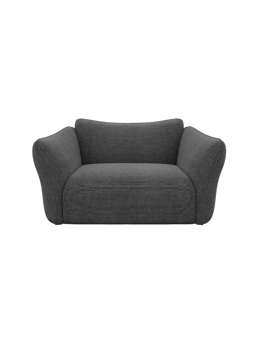 
Design Loungesessel „Mareno“ mit Strukturstoff-Bezug - Strukturstoff Anthrazit