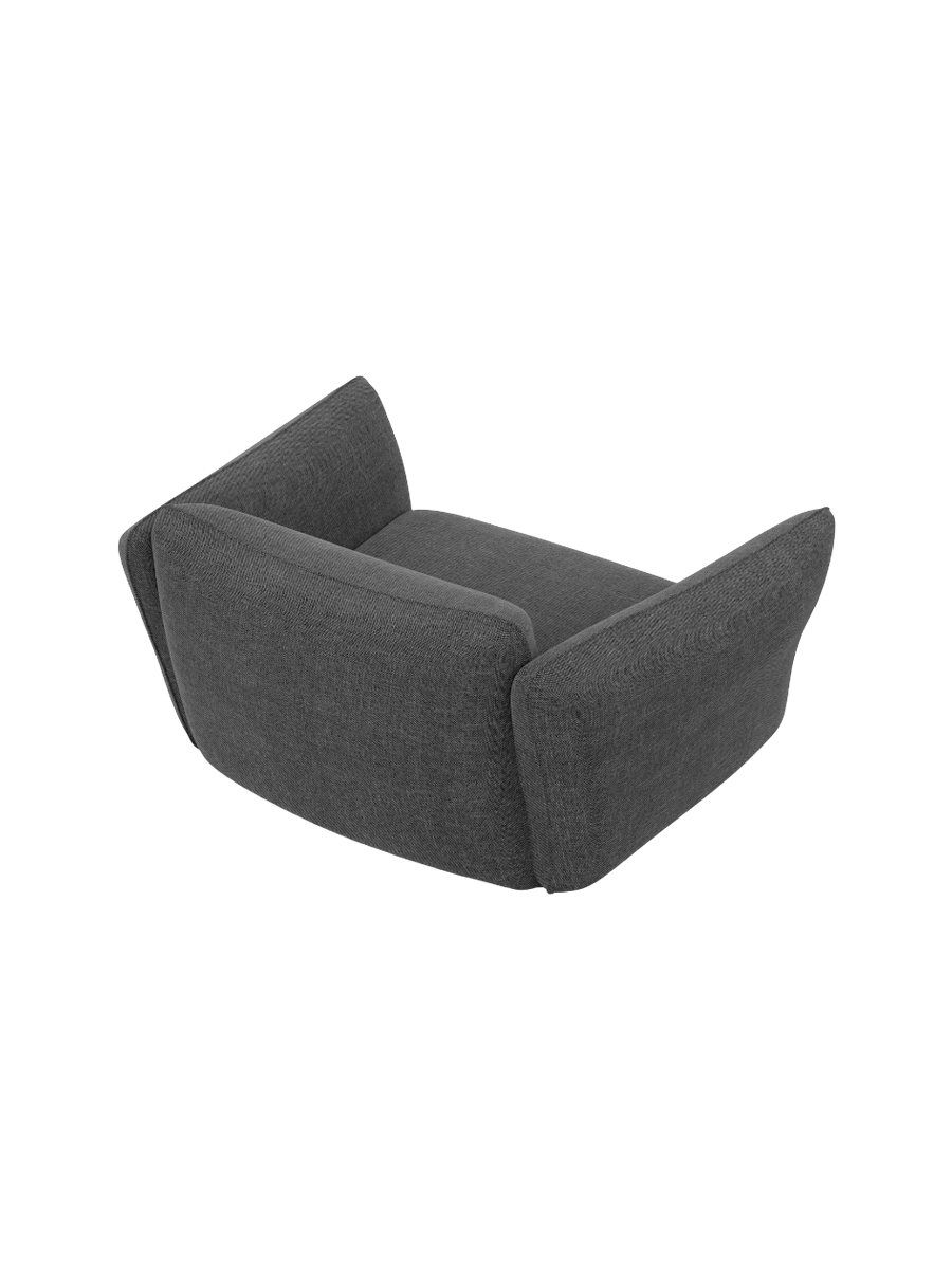 
Design Loungesessel „Mareno“ mit Strukturstoff-Bezug - Strukturstoff Anthrazit