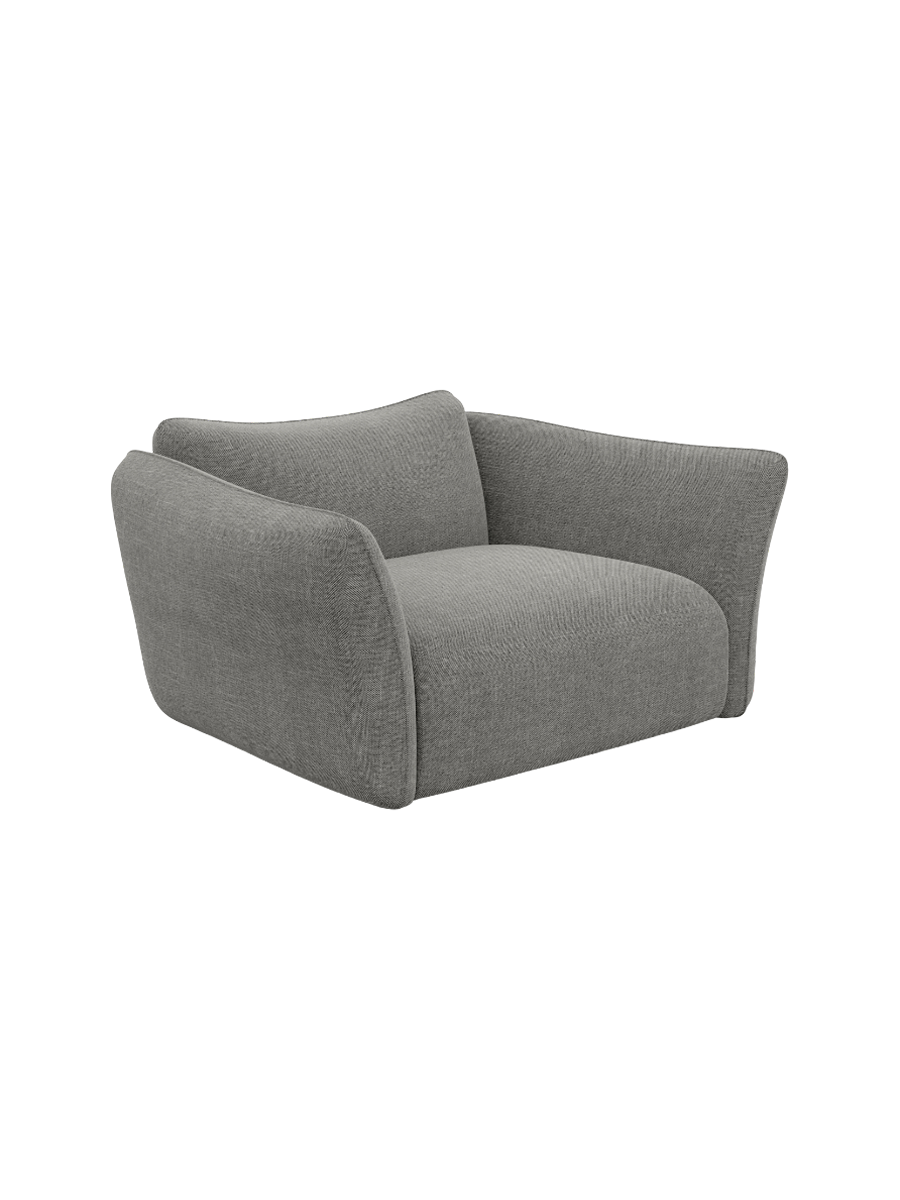 
Design Loungesessel „Mareno“ mit Strukturstoff-Bezug - Strukturstoff Anthrazit