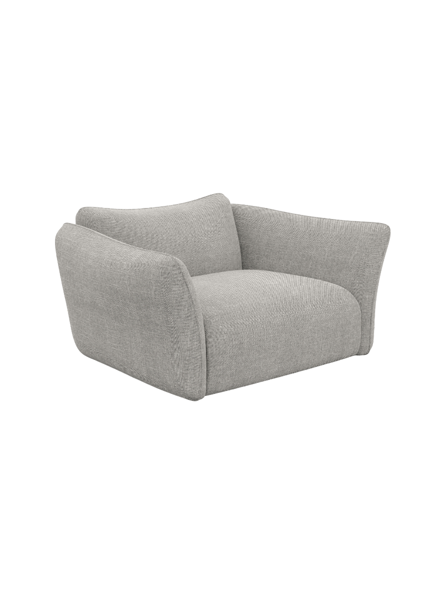
Design Loungesessel „Mareno“ mit Strukturstoff-Bezug - Strukturstoff Anthrazit