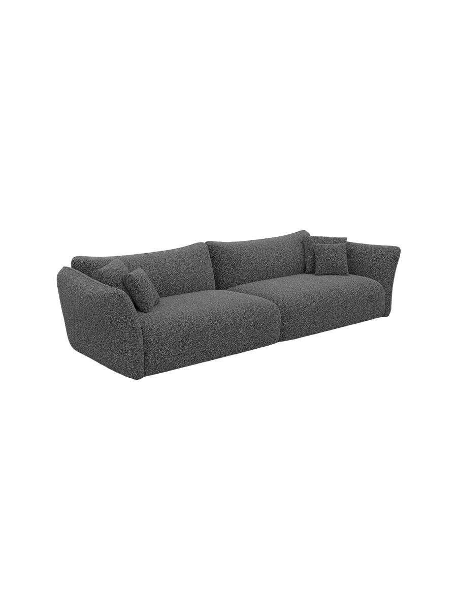 
3-Sitzer Design Sofa „Mareno“ mit Bouclé-Bezug - Bouclé Graphit