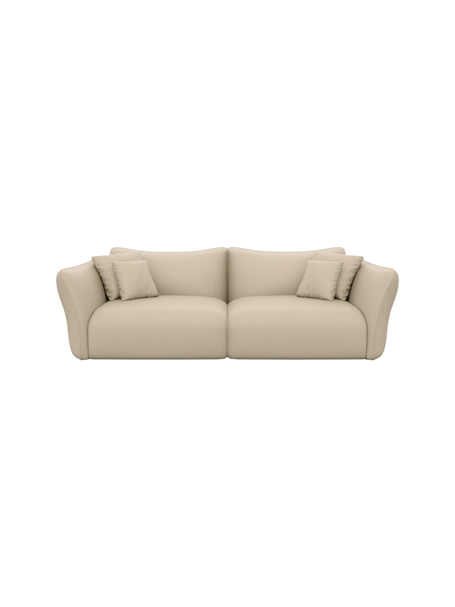
3-Sitzer Echtleder Design Sofa „Mareno“ - Echtleder Beige