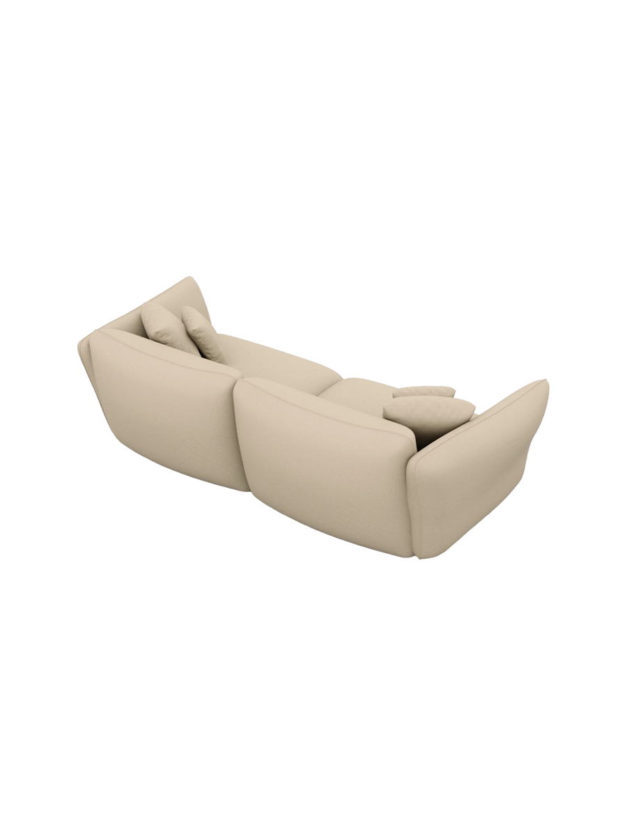 
3-Sitzer Echtleder Design Sofa „Mareno“ - Echtleder Beige