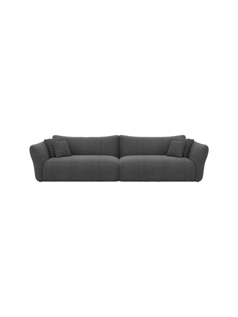 
3-Sitzer Design Sofa „Mareno“ mit Strukturstoff-Bezug - Strukturstoff Anthrazit