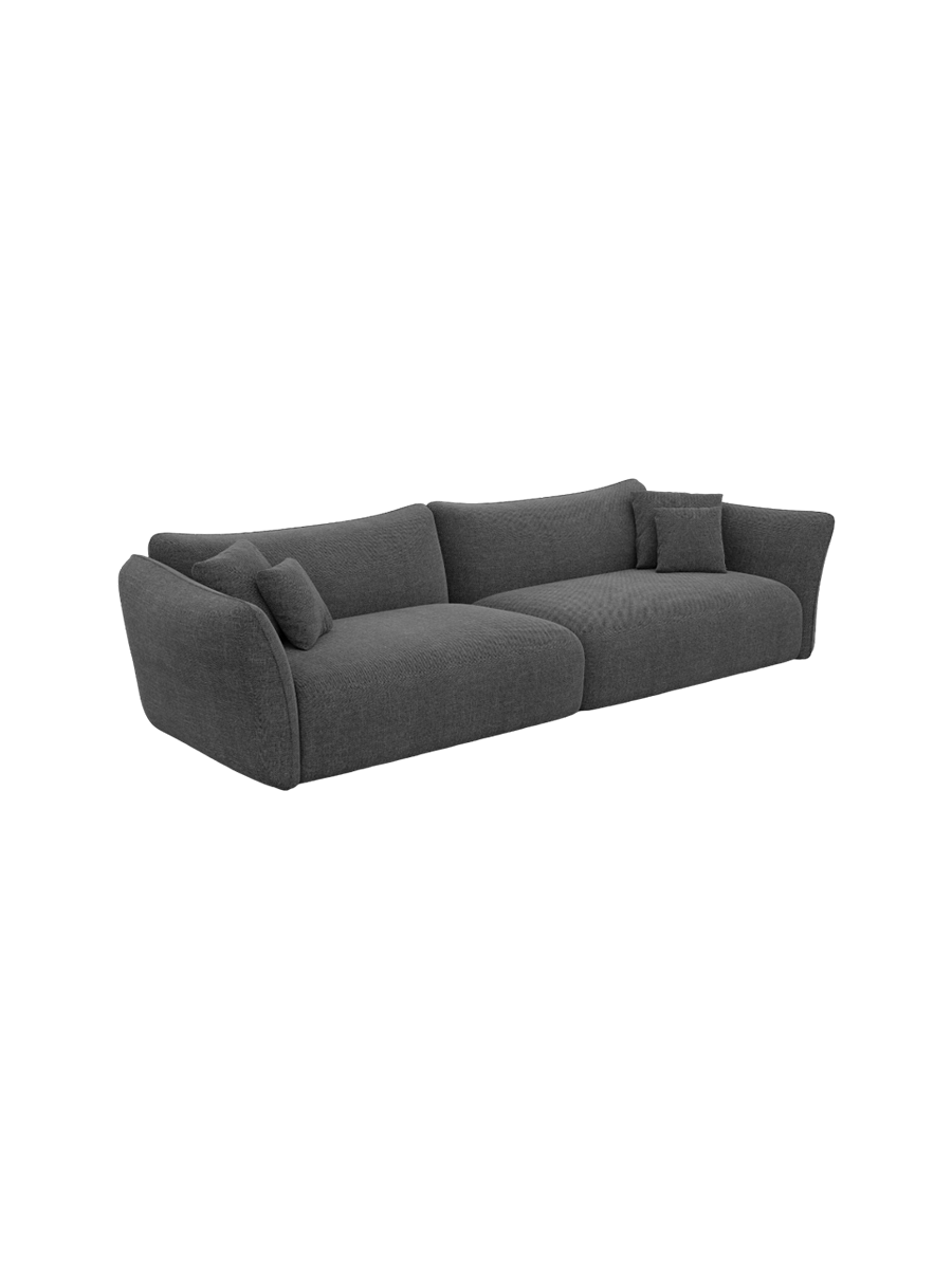 
3-Sitzer Design Sofa „Mareno“ mit Strukturstoff-Bezug - Strukturstoff Anthrazit