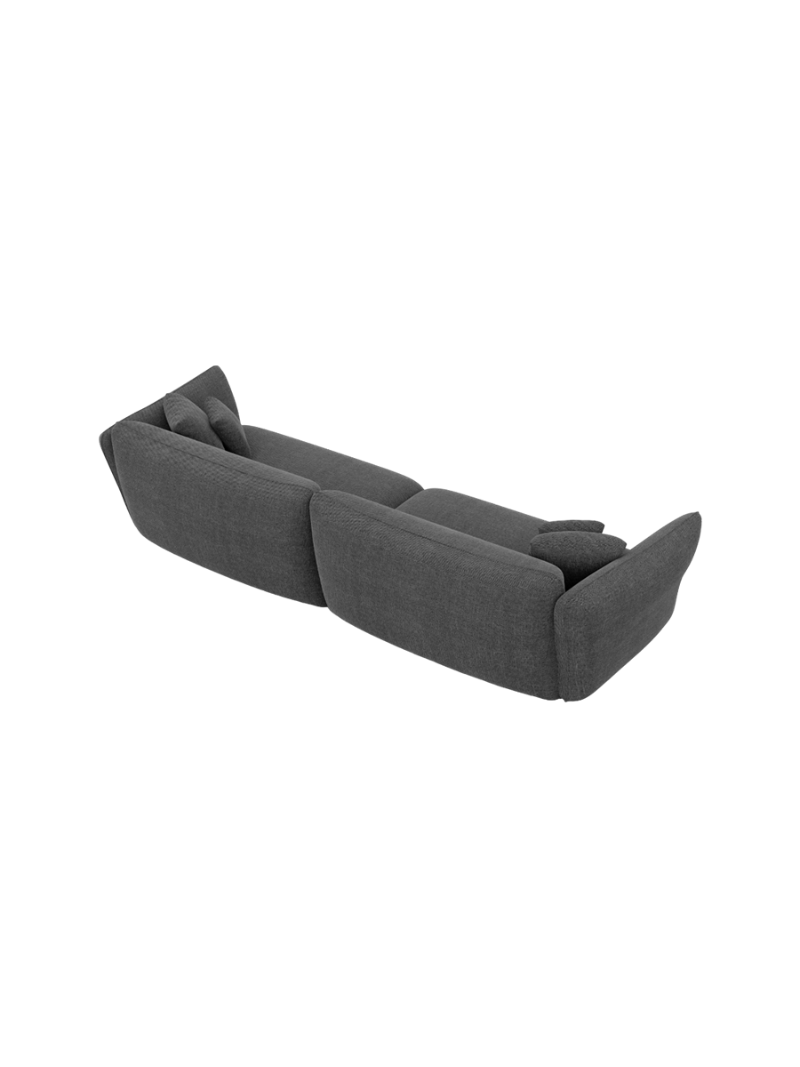 
3-Sitzer Design Sofa „Mareno“ mit Strukturstoff-Bezug - Strukturstoff Anthrazit