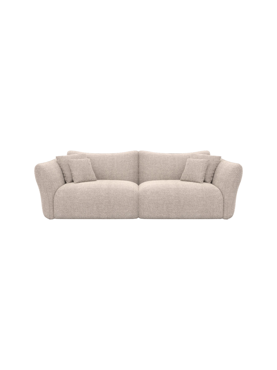 
3-Sitzer Design Sofa „Mareno“ mit Strukturstoff-Bezug - Strukturstoff Anthrazit