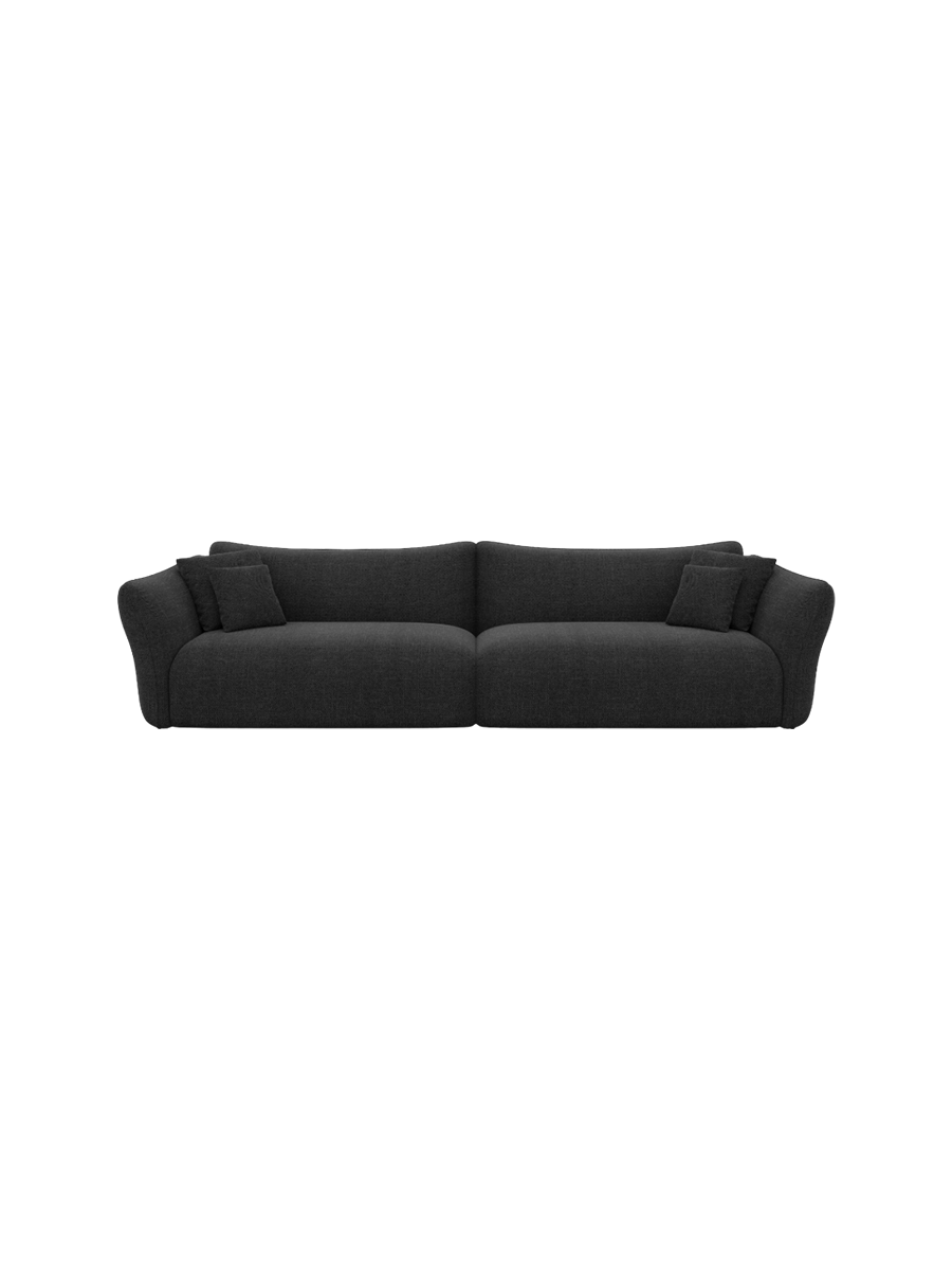 
3-Sitzer Design Sofa „Mareno“ mit Strukturstoff-Bezug - Strukturstoff Anthrazit