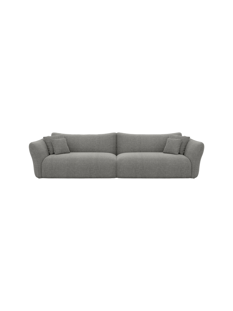 
3-Sitzer Design Sofa „Mareno“ mit Strukturstoff-Bezug - Strukturstoff Anthrazit