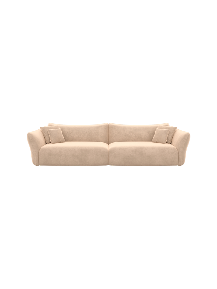 
3-Sitzer Design Sofa „Mareno“ mit Samtbezug - Samtbezug Königsblau