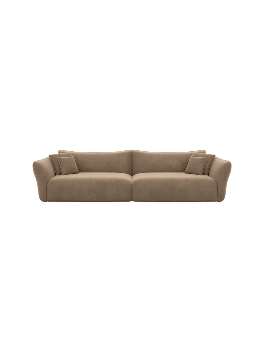 
3-Sitzer Design Sofa „Mareno“ mit Samtbezug - Samtbezug Königsblau