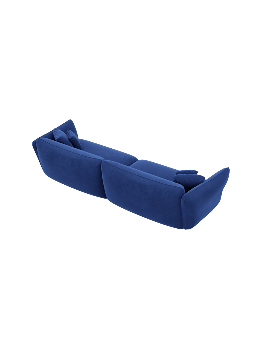 
3-Sitzer Design Sofa „Mareno“ mit Samtbezug - Samtbezug Königsblau