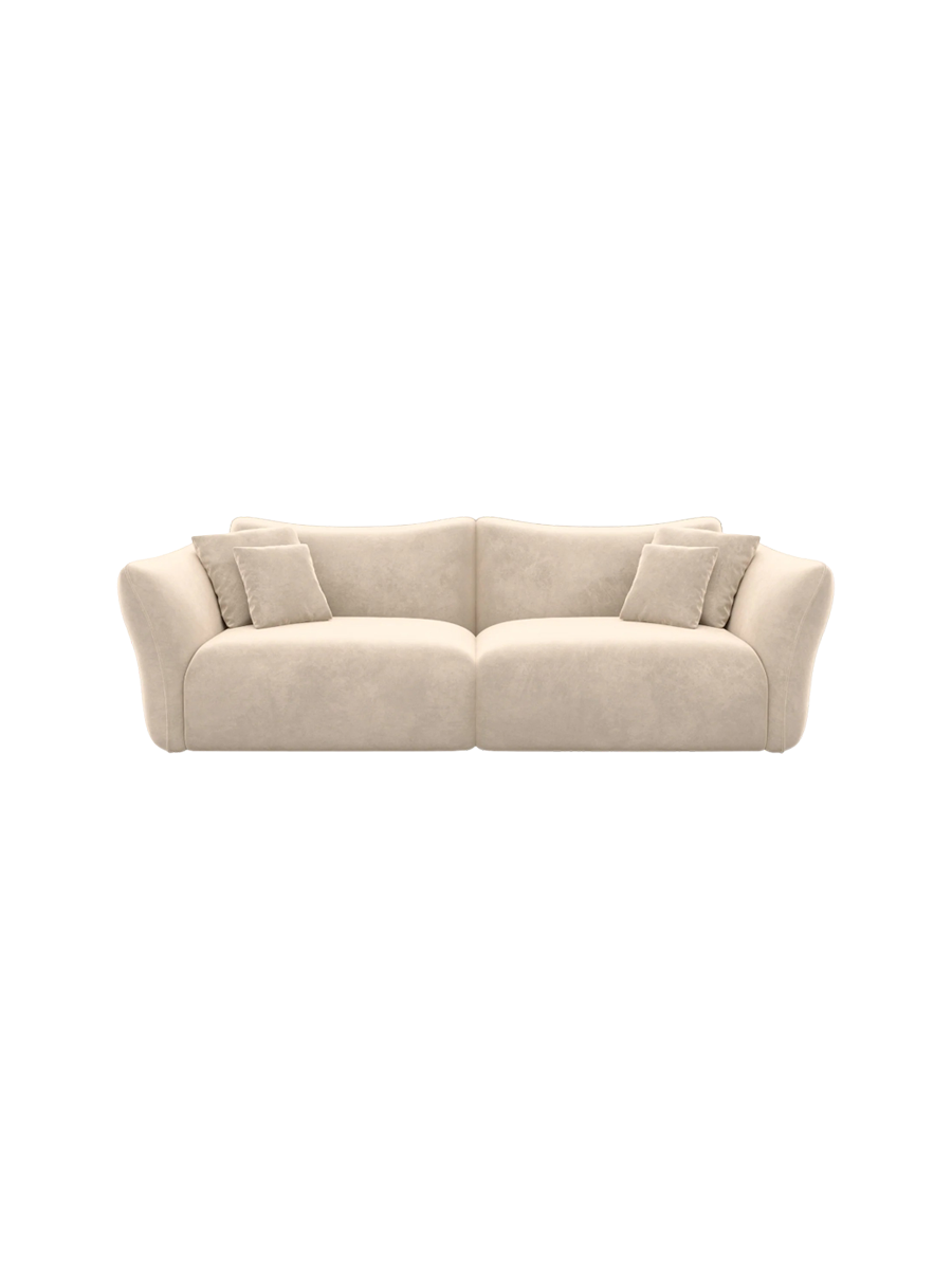
3-Sitzer Design Sofa „Mareno“ mit Samtbezug - Samtbezug Königsblau