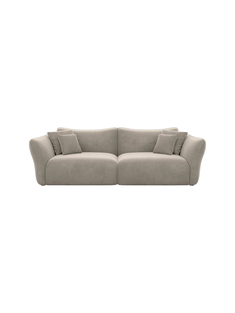 
3-Sitzer Design Sofa „Mareno“ mit Samtbezug - Samtbezug Königsblau