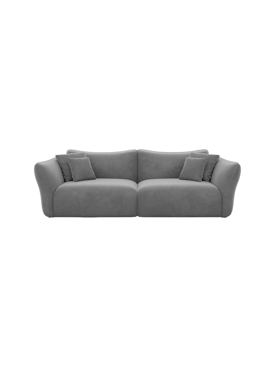 
3-Sitzer Design Sofa „Mareno“ mit Samtbezug - Samtbezug Königsblau