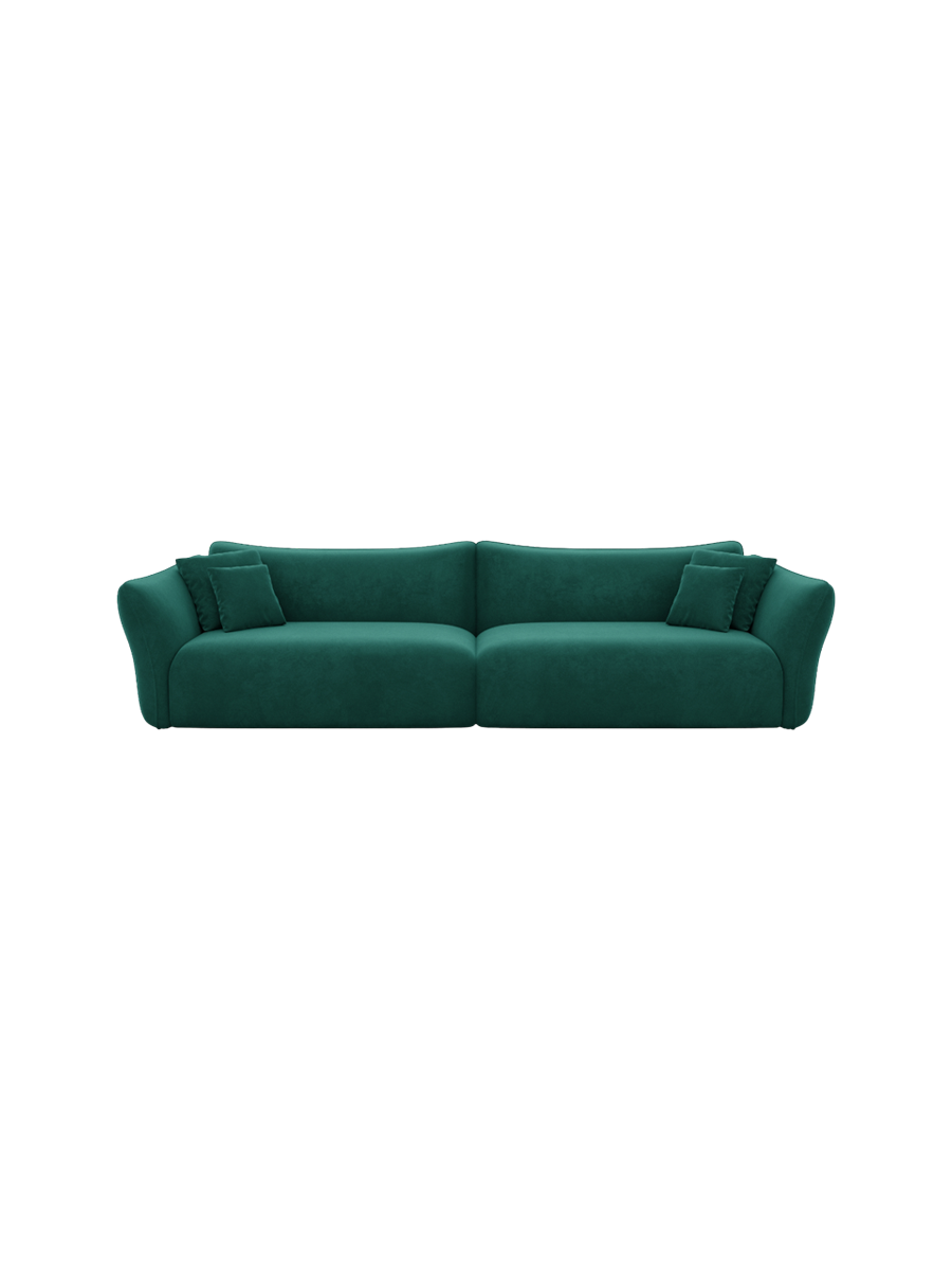 
3-Sitzer Design Sofa „Mareno“ mit Samtbezug - Samtbezug Königsblau