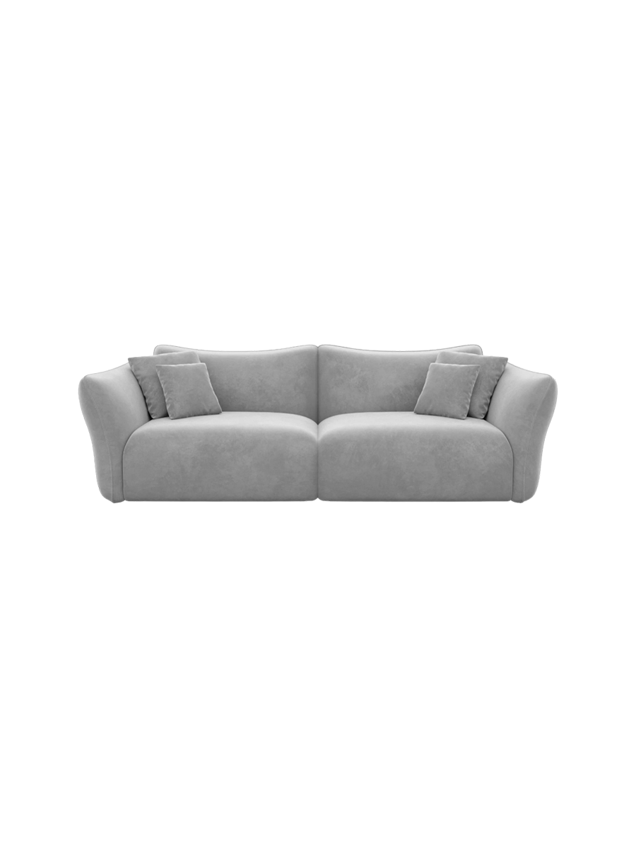 
3-Sitzer Design Sofa „Mareno“ mit Samtbezug - Samtbezug Königsblau