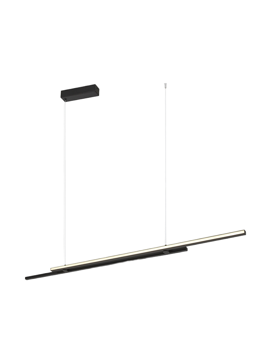 
Lampada a sospensione di design LED Long “Halo” - Nero