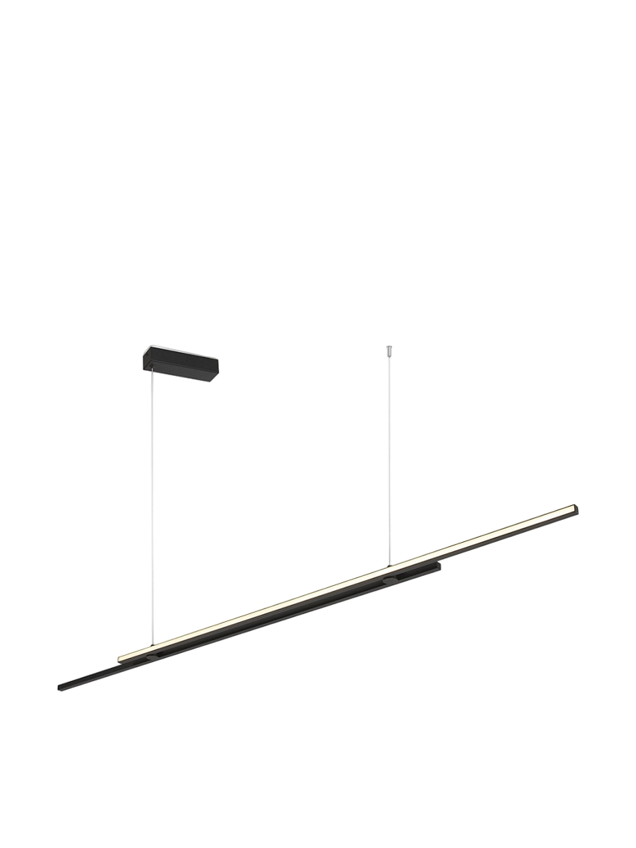 
Lampada a sospensione di design LED Long “Halo” - Nero