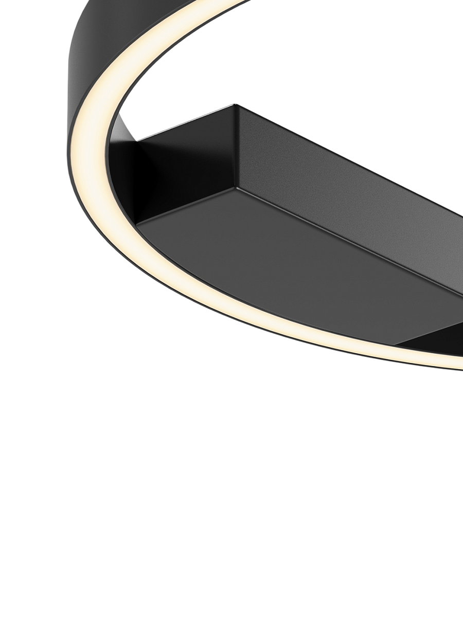 
Lampada da parete di design LED grande “Rim” - Nero / ø 40cm
