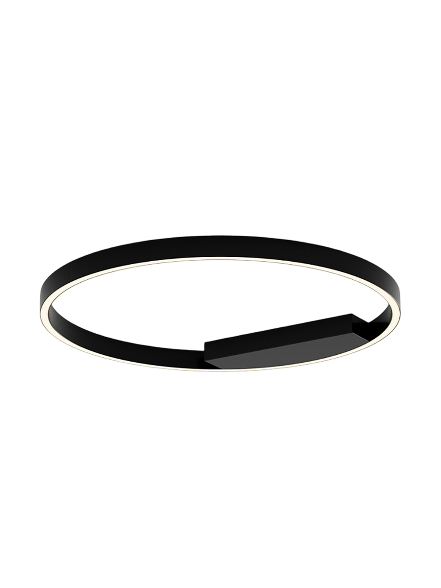 
Lampada da parete di design LED grande “Rim” - Nero / ø 60cm