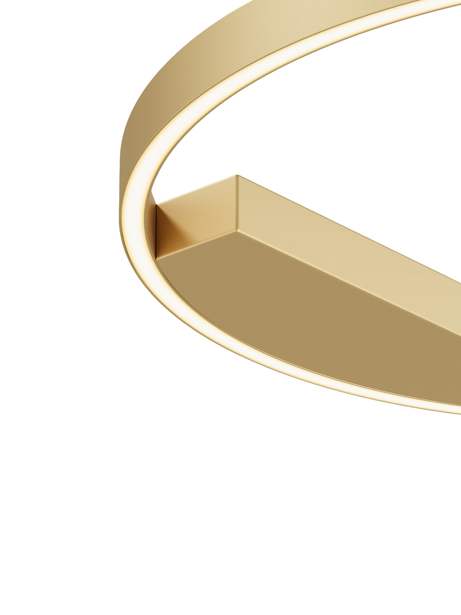 
Large LED Design Wandlampe „Rim" - Gold / ø 60cm