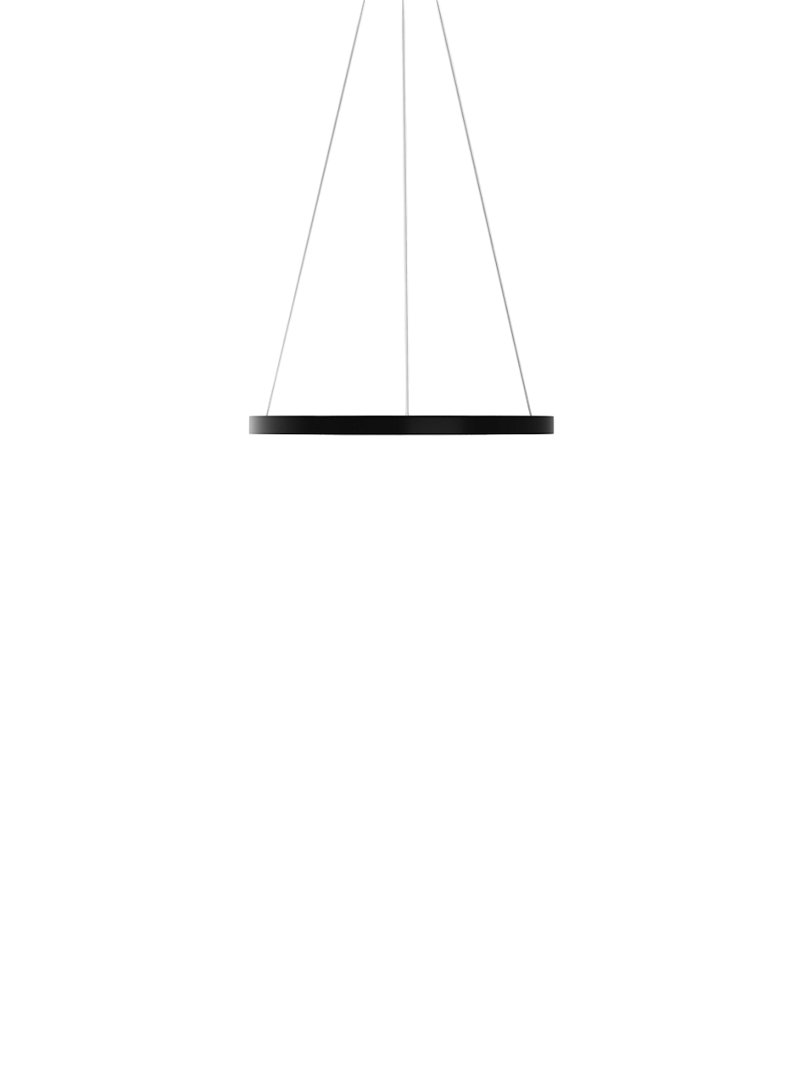 
Lampada a sospensione di design LED “Rim”, 1 anello - Nero / ø 60cm