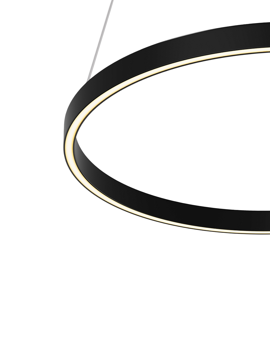 
Lampada a sospensione di design LED “Rim”, 1 anello - Nero / ø 60cm