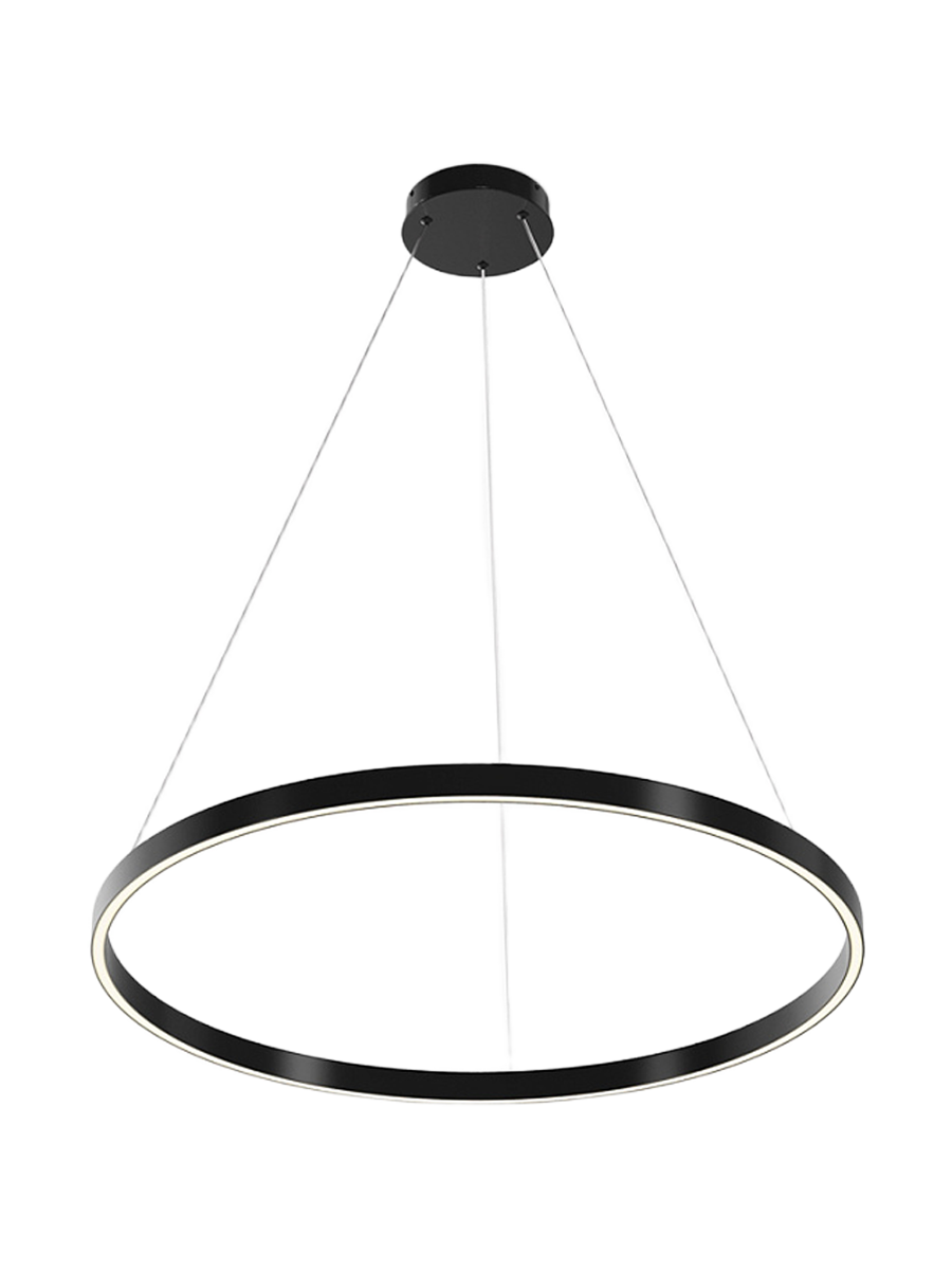 
Lampada a sospensione di design LED “Rim”, 1 anello - Nero / ø 80cm