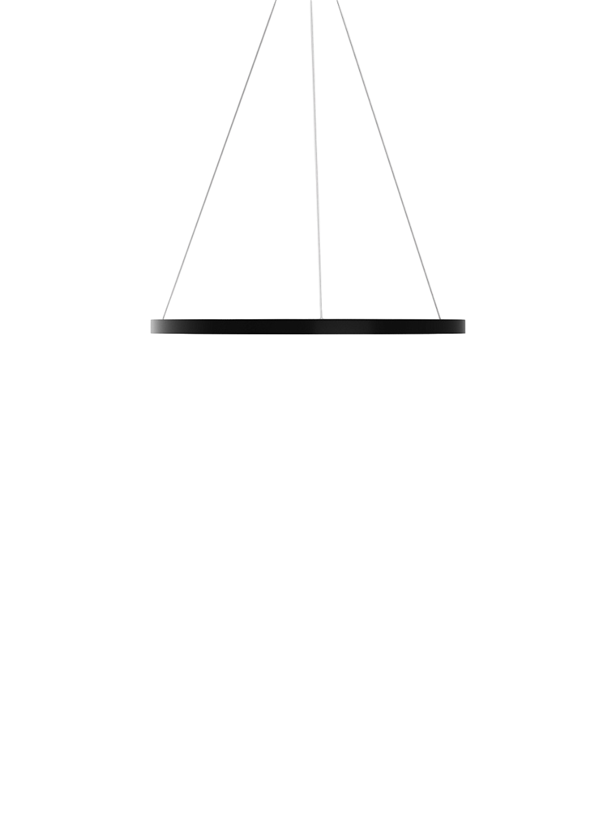 
Lampada a sospensione di design LED “Rim”, 1 anello - Nero / ø 80cm