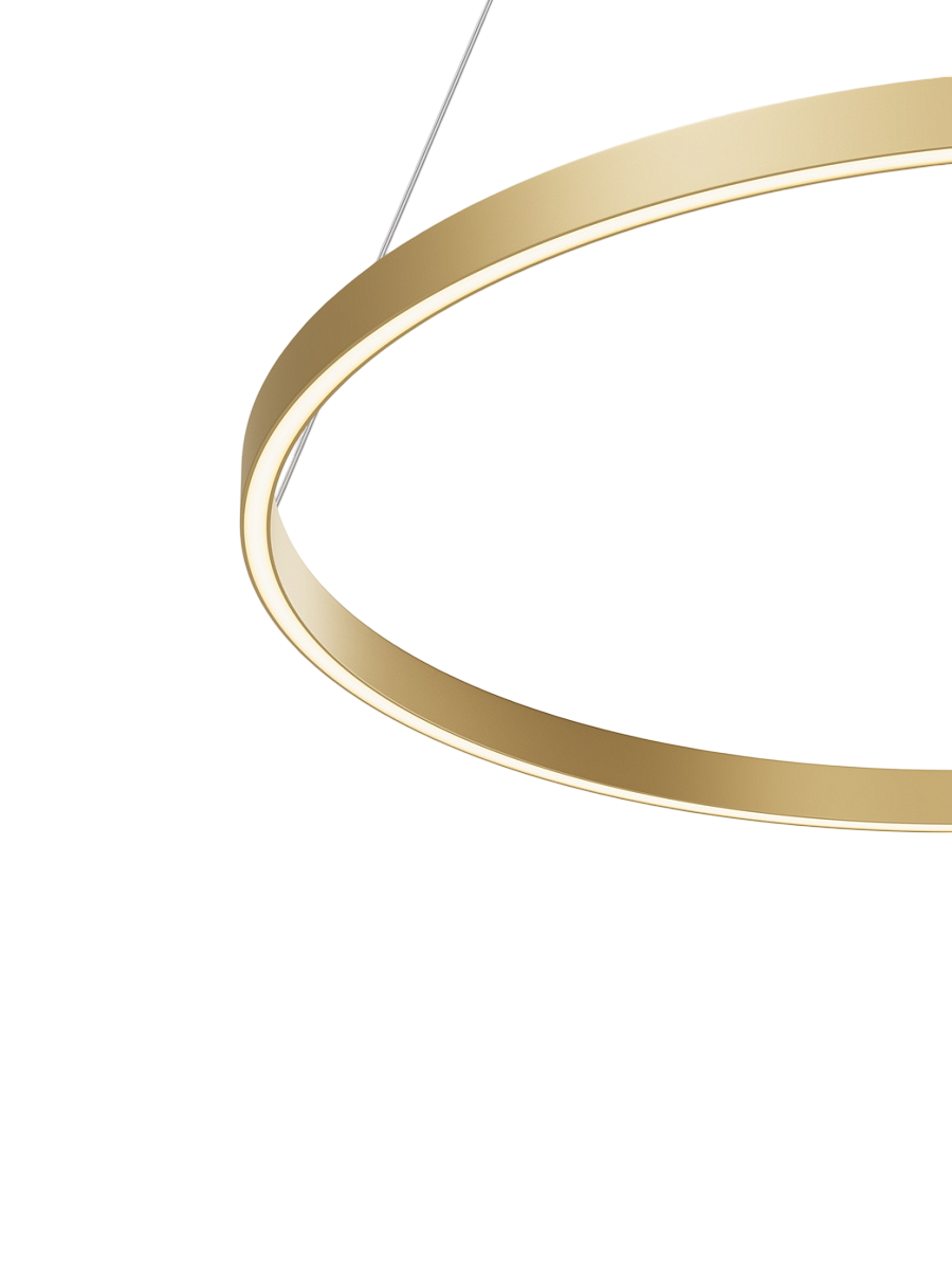 
Lampada a sospensione di design LED “Rim”, 1 anello - Oro / ø 80cm