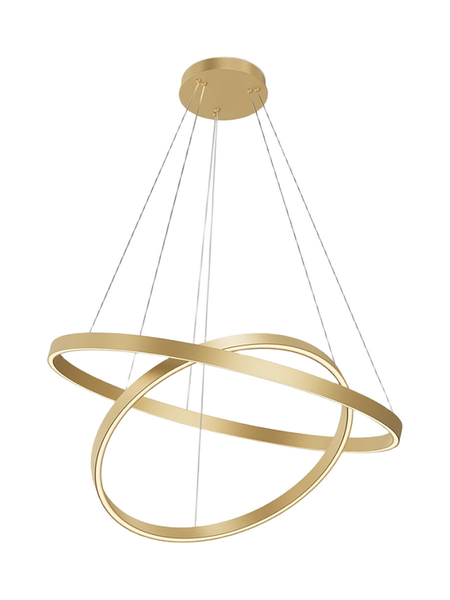 
Lampada a sospensione di design LED “Rim”, 2 anelli - Oro