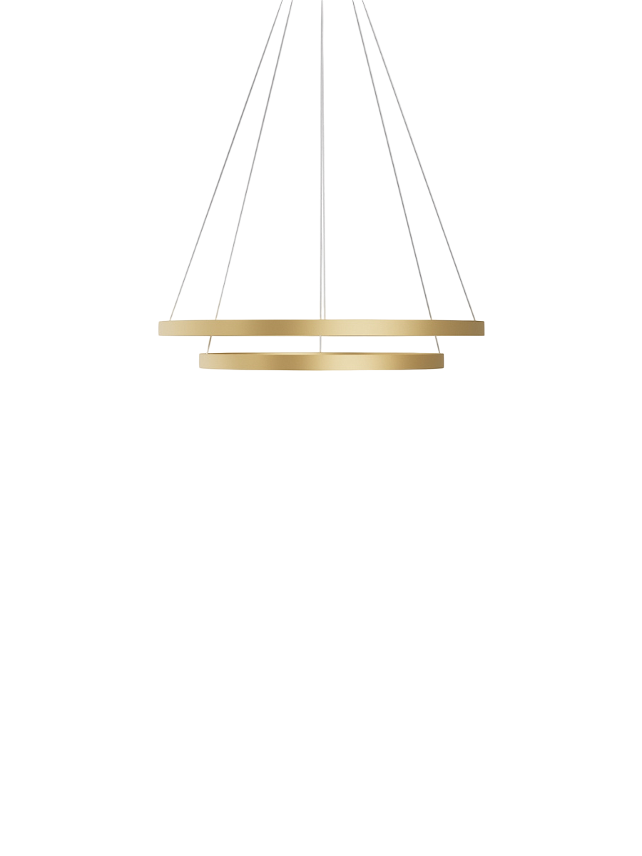 
Lampada a sospensione di design LED “Rim”, 2 anelli - Oro
