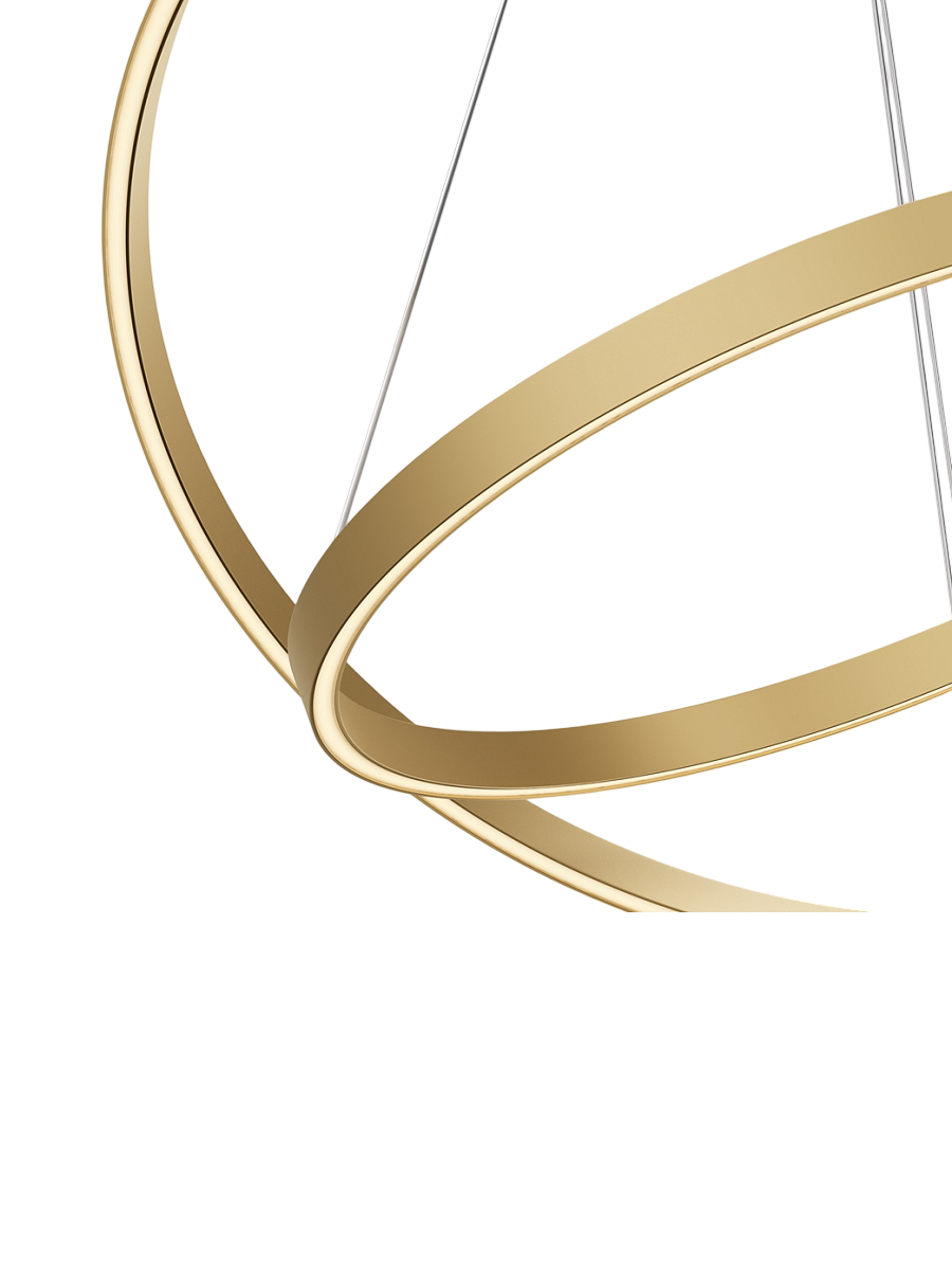 
Lampada a sospensione di design LED “Rim”, 2 anelli - Oro