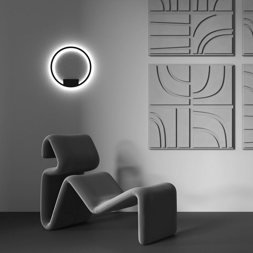 
Applique murale LED design « Rim » - Noir / ø 40 cm