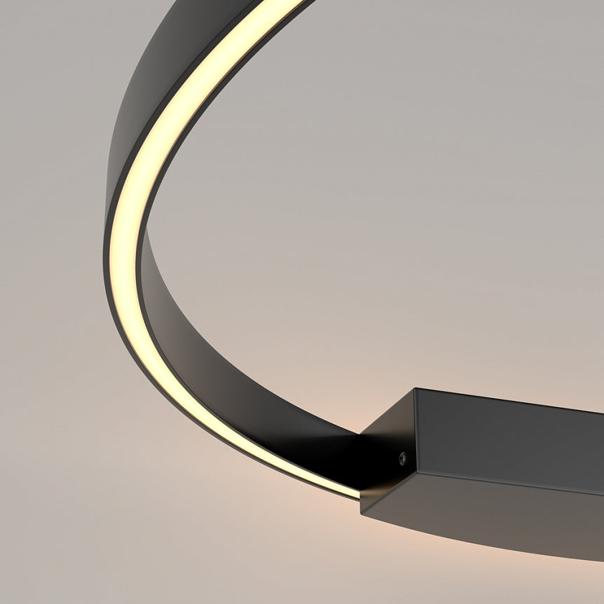 
Lampada da parete di design LED grande “Rim” - Nero / ø 80cm